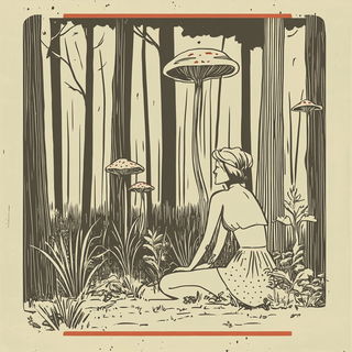 Screencut Synchromania style, Midjourney V6.1: retro fairy-tale illustration