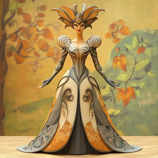 Noctigrove style, Midjourney V6.1: haute-couture fashion outfit