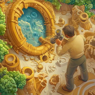 Noctigrove style, Midjourney V6.1: editorial illustration for popular scientific magazine cover