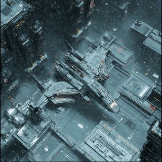 Collageolithica style, Midjourney V6.1: cinematic shot from sci-fi movie