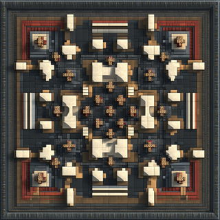 Collageolithica style, Midjourney V6.1: creative pattern composition