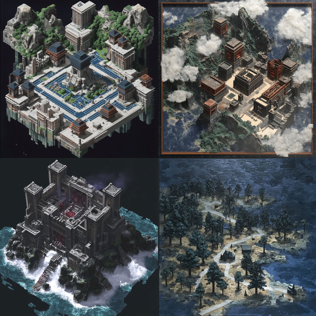 Collageolithica style, Midjourney V6.1, render 1 of 4