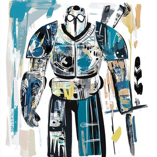 Petalplane Expressionism style, Midjourney V6.1: concept art character design of retropunk steam knight