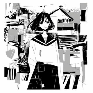 Petalplane Expressionism style, Midjourney V6.1: black-and-white manga comic strip