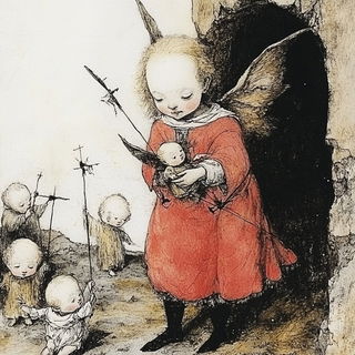 Tealamber Apogee style, Midjourney V6.1: classical 18th-century oil painting