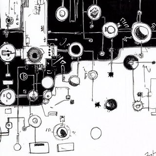 Tealamber Apogee style, Midjourney V6.1: technical infrastructure blueprint schematics