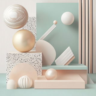 Lacrimorph style, Midjourney V6.1: abstract 3D render