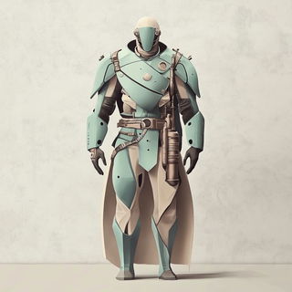 Lacrimorph style, Midjourney V6.1: concept art character design of retropunk steam knight