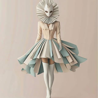 Lacrimorph style, Midjourney V6.1: haute-couture fashion outfit