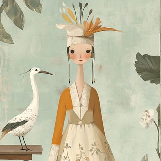 Decklecliffism style, Midjourney V6.1: haute-couture fashion outfit