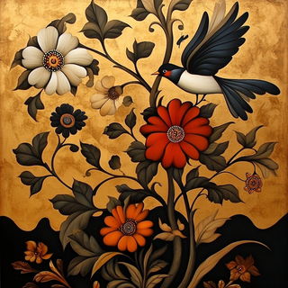 Lanternneedle style, Midjourney V6.1: traditional folk art