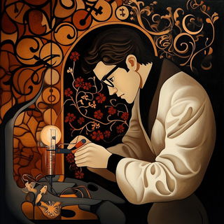 Lanternneedle style, Midjourney V6.1: editorial illustration for popular scientific magazine cover