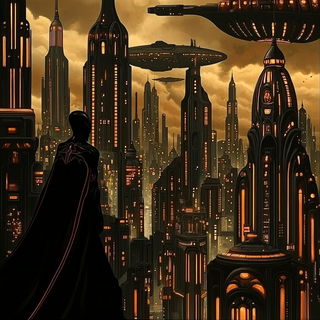 Lanternneedle style, Midjourney V6.1: cinematic shot from sci-fi movie