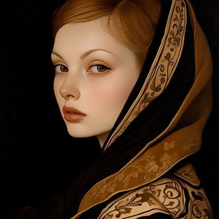 Lanternneedle style, Midjourney V6.1: photographic portrait of female protagonist