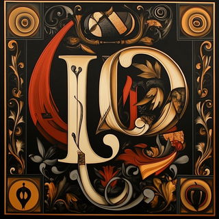 Lanternneedle style, Midjourney V6.1: typographic composition with large letters