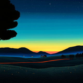 Maskshore Cartouche style, Midjourney V6.1: realistic landscape photograph of quiet dawn