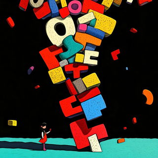 Maskshore Cartouche style, Midjourney V6.1: typographic composition with large letters