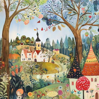 Champleve City style, Midjourney V6.1: traditional folk art