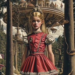 Terracopy style, Midjourney V6.1: retro fairy-tale illustration