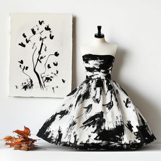 Mythomechanical style, Midjourney V6.1: haute-couture fashion outfit