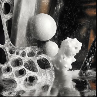 Paintflora Oddity style, Midjourney V6.1: abstract 3D render