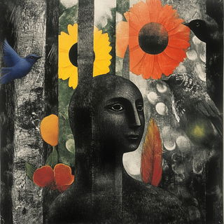 Paintflora Oddity style, Midjourney V6.1: traditional folk art