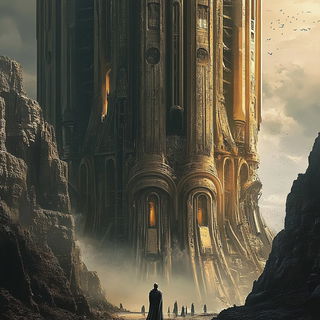 Whitevoid Armatures style, Midjourney V6.1: megacity with futuristic bioarchitecture