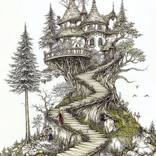 Glazewave style, Midjourney V6.1: retro fairy-tale illustration
