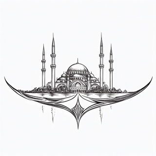 Glazewave style, Midjourney V6.1: bold minimalist logo design for Istanbul city municipal services