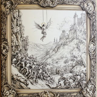 Glazewave style, Midjourney V6.1: classical 18th-century oil painting
