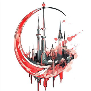 Inkedrift Adventureism style, Midjourney V6.1: bold minimalist logo design for Istanbul city municipal services