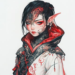 Inkedrift Adventureism style, Midjourney V6.1: photographic portrait of female protagonist