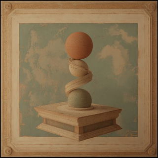 Stratigraphic Curlicue style, Midjourney V6.1: abstract 3D render