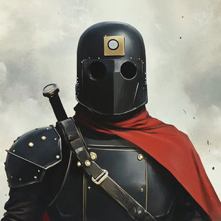 Castletangle style, Midjourney V6.1: concept art character design of retropunk steam knight