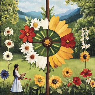 Castletangle style, Midjourney V6.1: traditional folk art