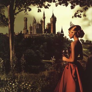 Paper Mirage style, Midjourney V6.1: retro fairy-tale illustration