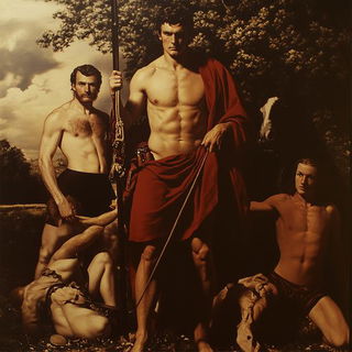 Paper Mirage style, Midjourney V6.1: classical 18th-century oil painting