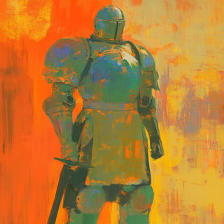 Kiteborne style, Midjourney V6.1: concept art character design of retropunk steam knight