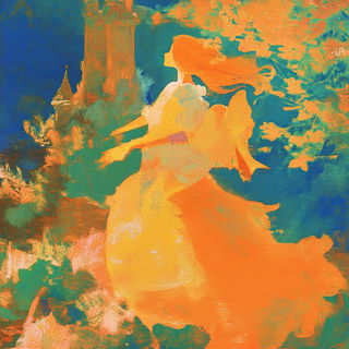 Kiteborne style, Midjourney V6.1: retro fairy-tale illustration