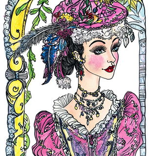 Tealithography style, Midjourney V6.1: haute-couture fashion outfit