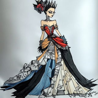 Tectonic Butoh style, Midjourney V6.1: haute-couture fashion outfit