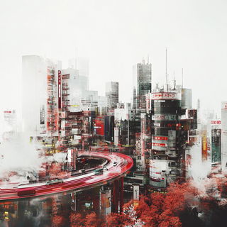 Cairnsteel style, Midjourney V6.1: megacity with futuristic bioarchitecture