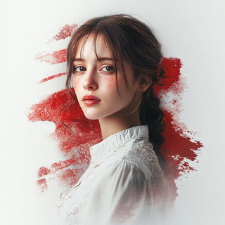 Cairnsteel style, Midjourney V6.1: photographic portrait of female protagonist
