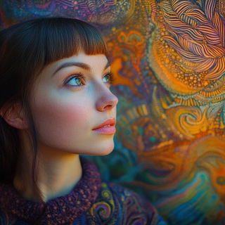 Greensteel Intrusion style, Midjourney V6.1: photographic portrait of female protagonist