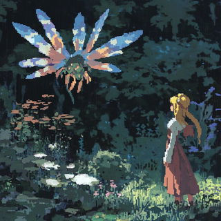 Inkcliff Aerographica style, Midjourney V6.1: retro fairy-tale illustration