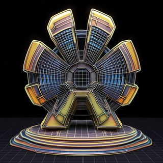 Chromamanga style, Midjourney V6.1: abstract 3D render