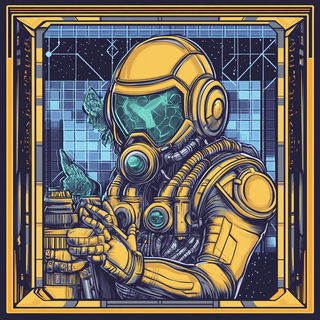 Chromamanga style, Midjourney V6.1: editorial illustration for popular scientific magazine cover
