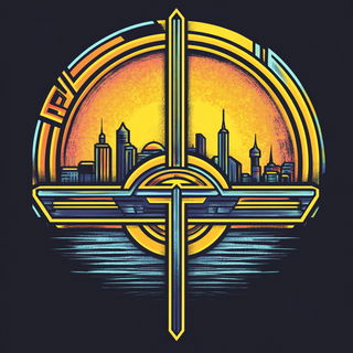Chromamanga style, Midjourney V6.1: bold minimalist logo design for Istanbul city municipal services