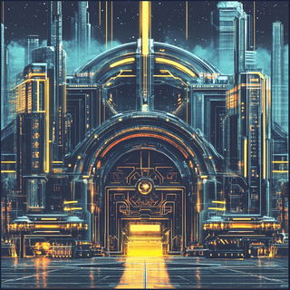 Chromamanga style, Midjourney V6.1: cinematic shot from sci-fi movie