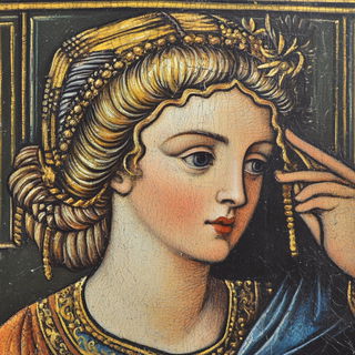 Chromamanga style, Midjourney V6.1: classical 18th-century oil painting